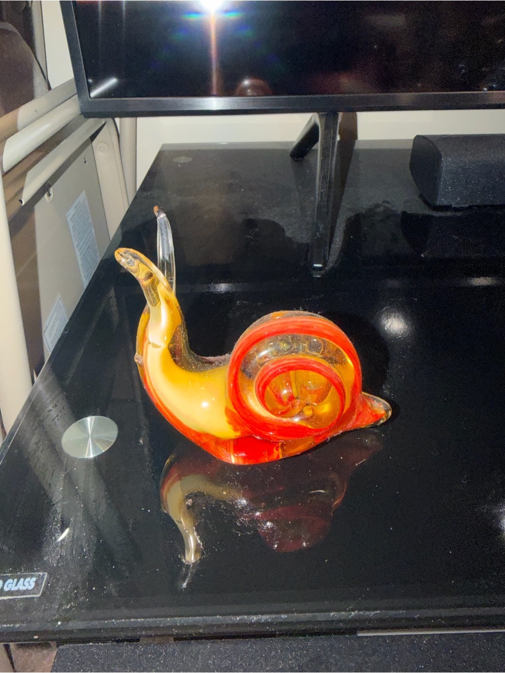 Pier 1 Import Glass Snail Table Top Decor Multi color